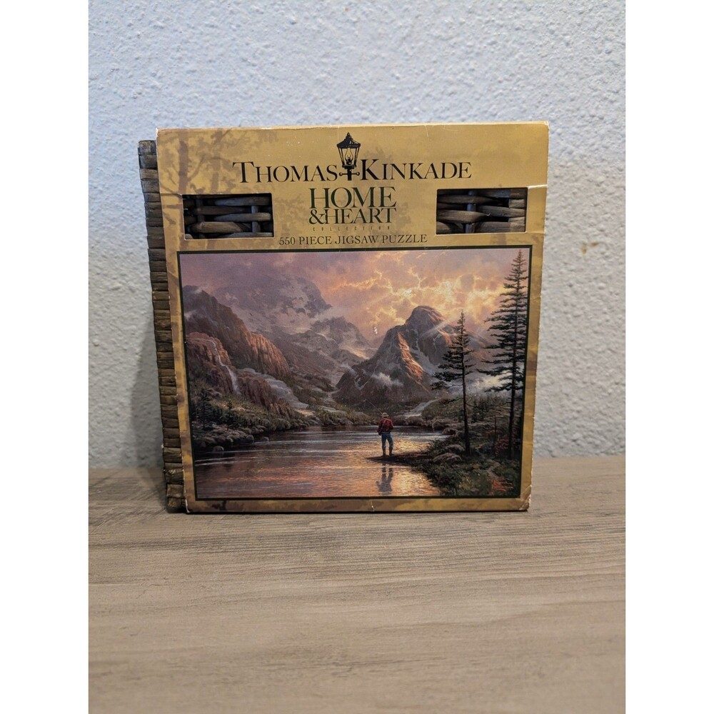 Thomas Kinkade Home & Heart Collection 550 Piece Jigsaw Puzzle Bonus Basket
